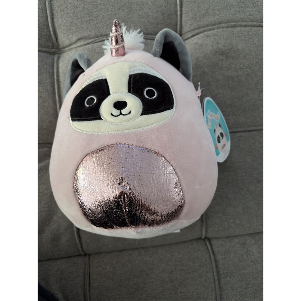 Kellytoy Squishmallows 7.5" Rocky The Raccoon In Alicorn Costume Soft Plush
